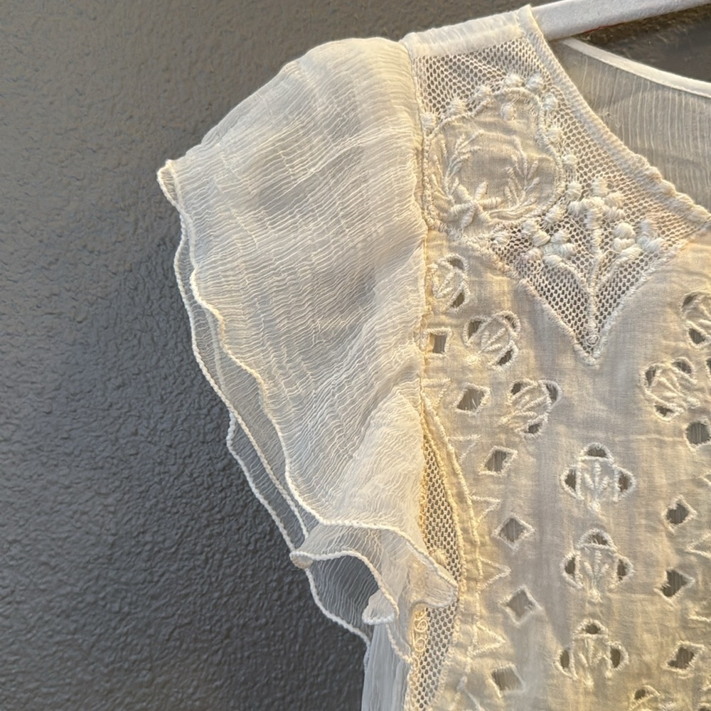 Zadig & Voltaire Rhuya Deluxe embroidered dress white size M - Picture 6 of 9